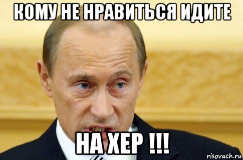 кому не нравиться идите на хер !!!, Мем путин