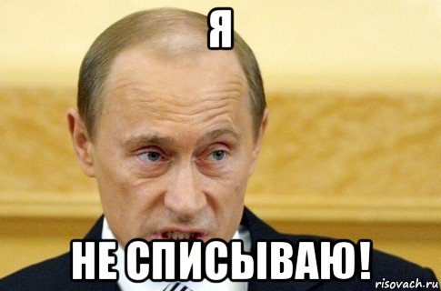 я не списываю!, Мем путин