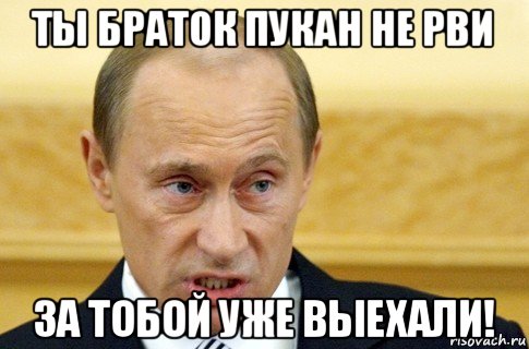 ты браток пукан не рви за тобой уже выехали!, Мем путин