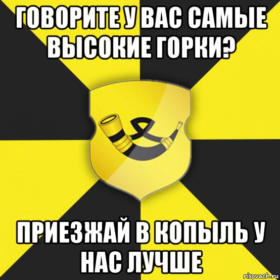 говорите у вас самые высокие горки? приезжай в копыль у нас лучше, Мем Типичный Копыль