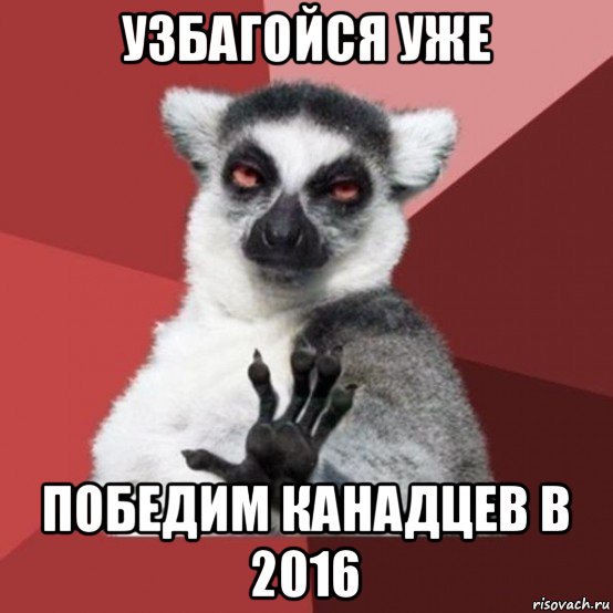 узбагойся уже победим канадцев в 2016, Мем Узбагойзя