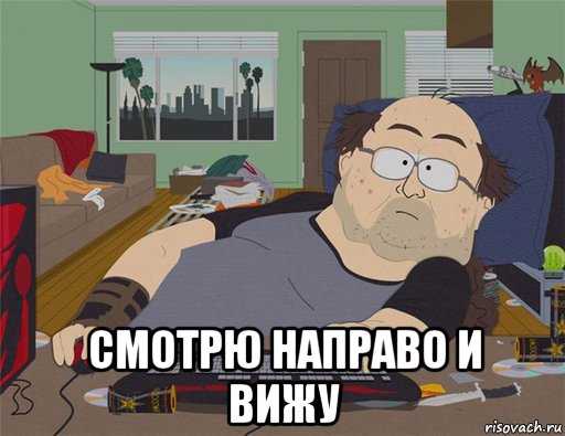  смотрю направо и вижу, Мем   Задрот south park