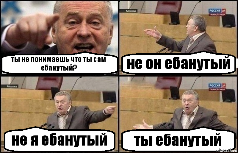 ты не понимаешь что ты сам ебанутый? не он ебанутый не я ебанутый ты ебанутый, Комикс Жириновский