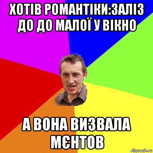 хотів романтіки:заліз до до малої у вікно а вона визвала мєнтов, Мем Чоткий паца