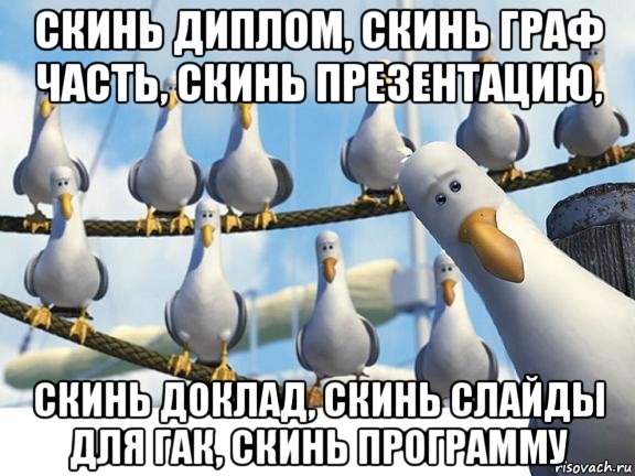 скинь диплом, скинь граф часть, скинь презентацию, скинь доклад, скинь слайды для гак, скинь программу