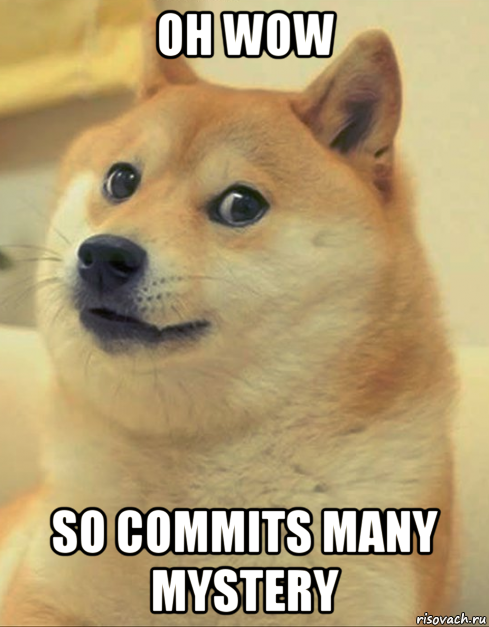 oh wow so commits many mystery, Мем doge woof