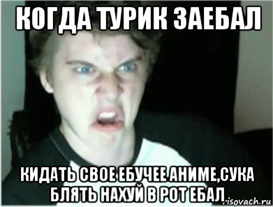 когда турик заебал кидать свое ебучее аниме,сука блять нахуй в рот ебал, Мем Это чё бля за херня