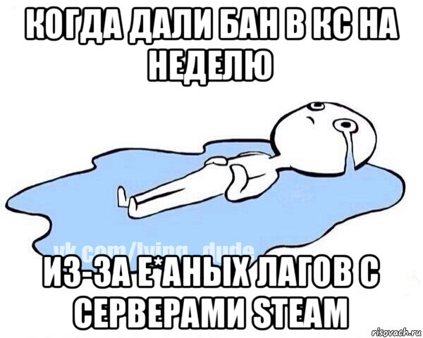 когда дали бан в кс на неделю из-за е*аных лагов с серверами steam, Мем Этот момент когда