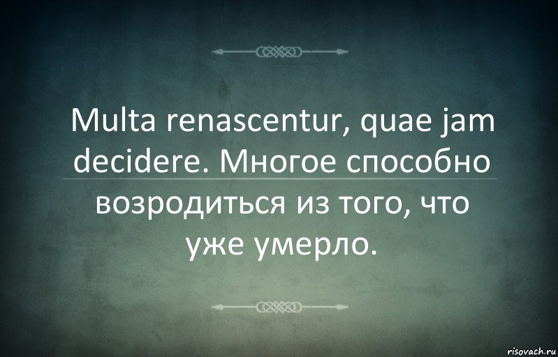 Multa renascentur, quae jam decidere. Многое способно возродиться из того, что уже умерло., Комикс Игра слов 3