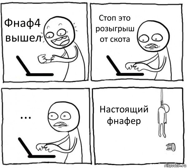 Фнаф4 вышел Стоп это розыгрыш от скота ... Настоящий фнафер, Комикс интернет убивает