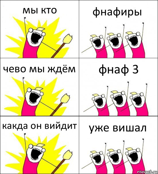 мы кто фнафиры чево мы ждём фнаф 3 какда он вийдит уже вишал, Комикс кто мы