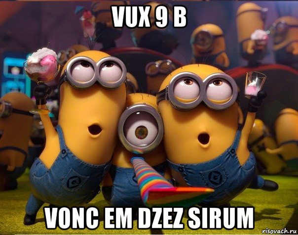 vux 9 b vonc em dzez sirum, Мем   миньоны