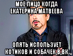 моё лицо когда екатерина матвеева опять использует котиков и собачек в вк