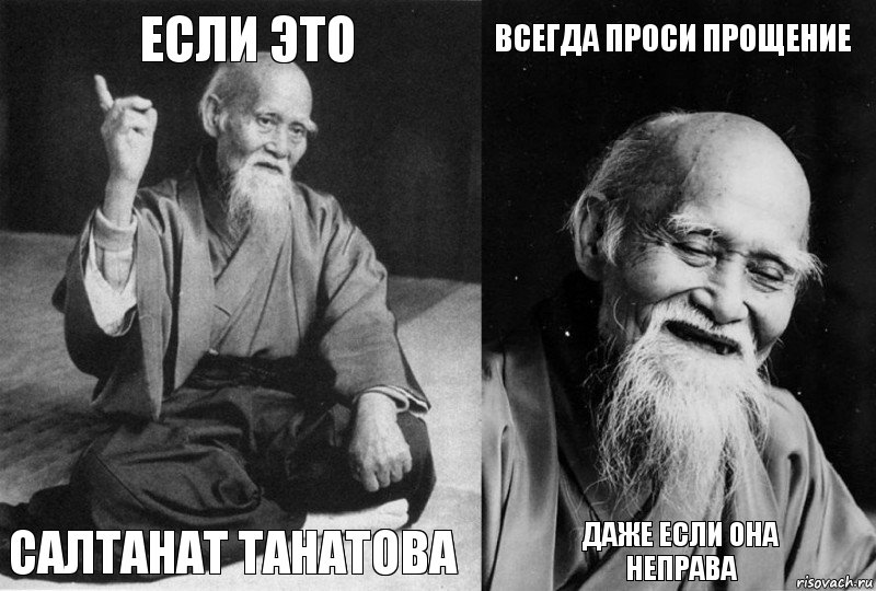 Если это Салтанат Танатова всегда проси прощение даже если она неправа, Комикс Мудрец-монах (4 зоны)