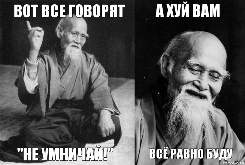 Вот все говорят "Не умничай!" А хуй вам Всё равно буду, Комикс Мудрец-монах (4 зоны)