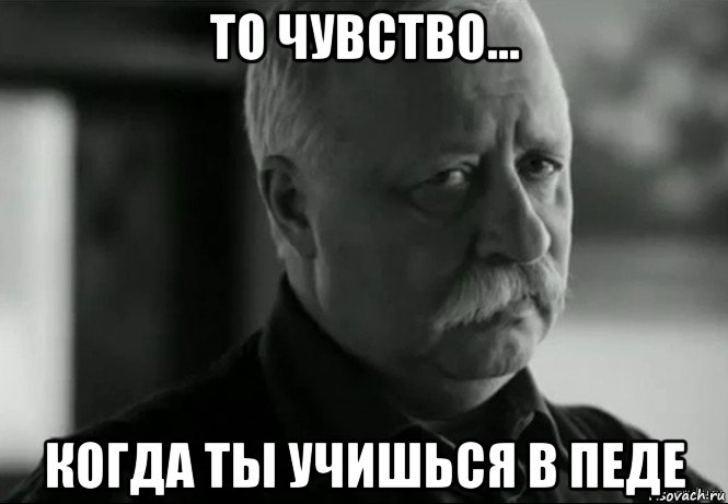 то чувство... когда ты учишься в педе, Мем Не расстраивай Леонида Аркадьевича