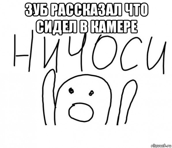 зуб рассказал что сидел в камере , Мем  Ничоси