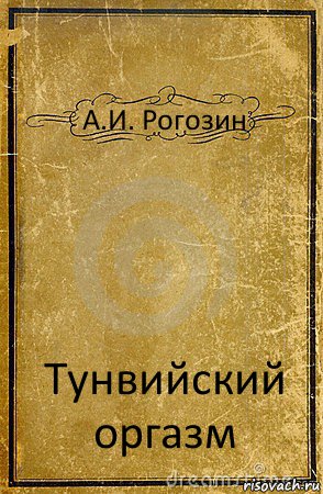 А.И. Рогозин Тунвийский оргазм, Комикс обложка книги