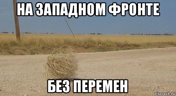 на западном фронте без перемен, Мем перекати-поле одиночество