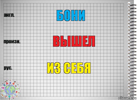 бони вышел из себя, Комикс  Перевод с английского