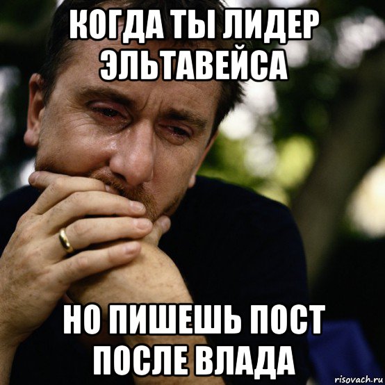 когда ты лидер эльтавейса но пишешь пост после влада