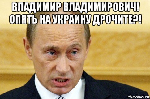 владимир владимирович! опять на украину дрочите?! , Мем путин