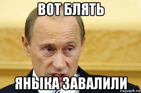 вот блять яныка завалили, Мем путин