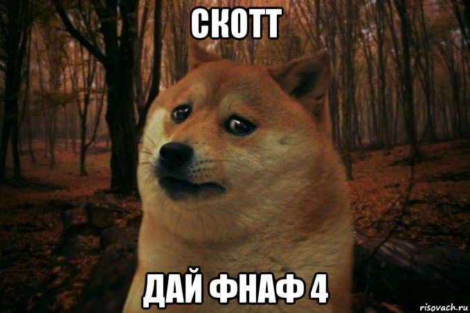 скотт дай фнаф 4, Мем SAD DOGE