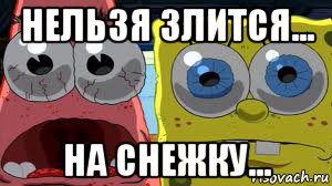 нельзя злится... на снежку...