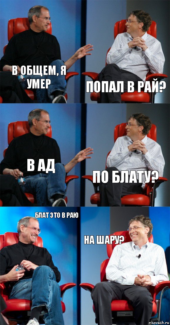 В общем, я умер Попал в рай? В ад По блату? Блат это в раю На шару?, Комикс Стив Джобс и Билл Гейтс (6 зон)