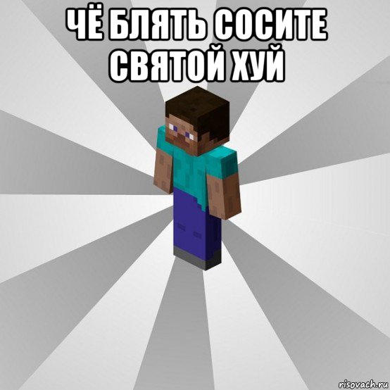 чё блять сосите святой хуй , Мем Типичный игрок Minecraft