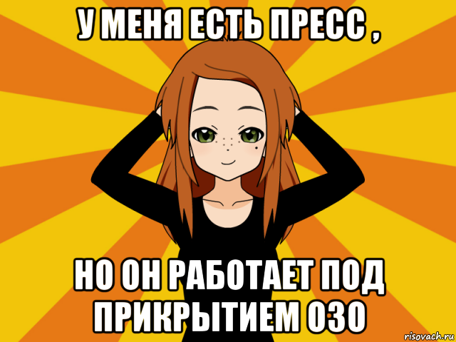 у меня есть пресс , но он работает под прикрытием о3о, Мем Типичный игрок кисекае