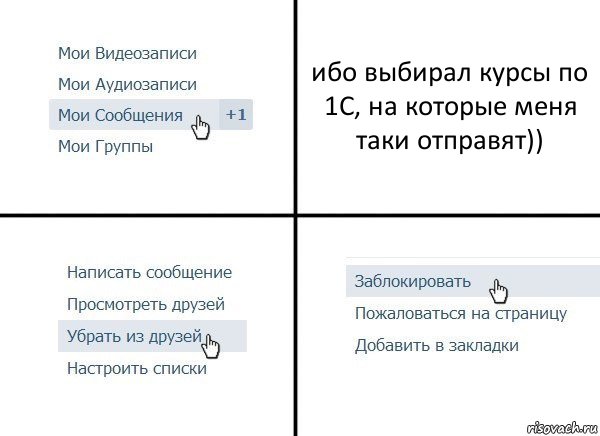 ибо выбирал курсы по 1С, на которые меня таки отправят)), Комикс  Удалить из друзей