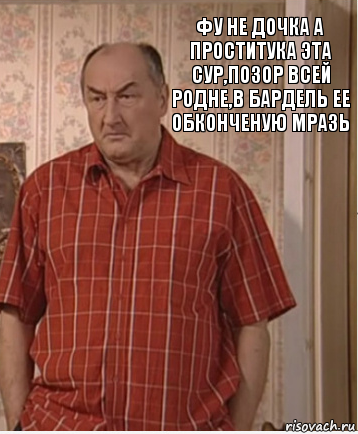 Фу не дочка а проститука эта сур,позор всей родне,в бардель ее обконченую мразь, Комикс Николай Петрович Воронин