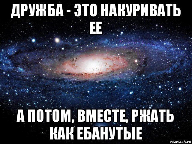 дружба - это накуривать ее а потом, вместе, ржать как ебанутые, Мем Вселенная