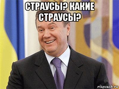 страусы? какие страусы? , Мем Янукович