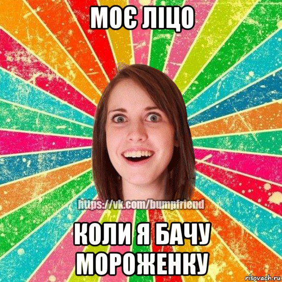 моє ліцо коли я бачу мороженку, Мем Йобнута Подруга ЙоП