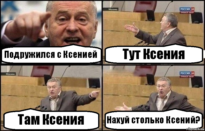 Подружился с Ксенией Тут Ксения Там Ксения Нахуй столько Ксений?, Комикс Жириновский