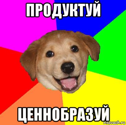 продуктуй ценнобразуй, Мем Advice Dog