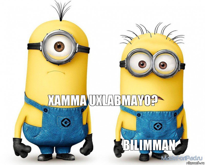 xamma uxlabmayo? bilimman