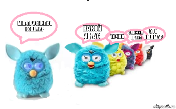 мне приснился кошмар какой ужас точно зим зим права это кошмар, Комикс Furby