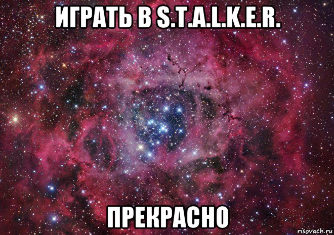 играть в s.t.a.l.k.e.r. прекрасно, Мем Ты просто космос