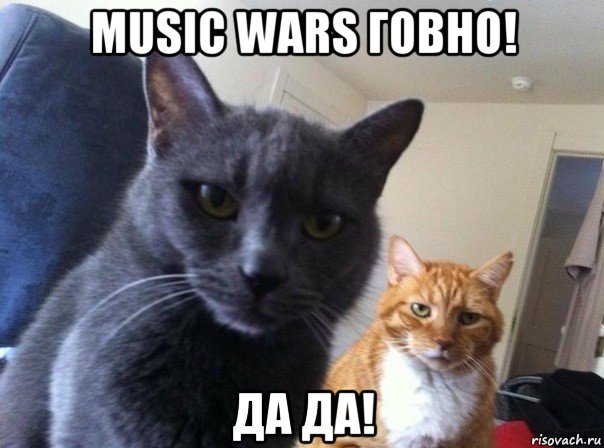 music wars говно! да да!, Мем  Два котэ