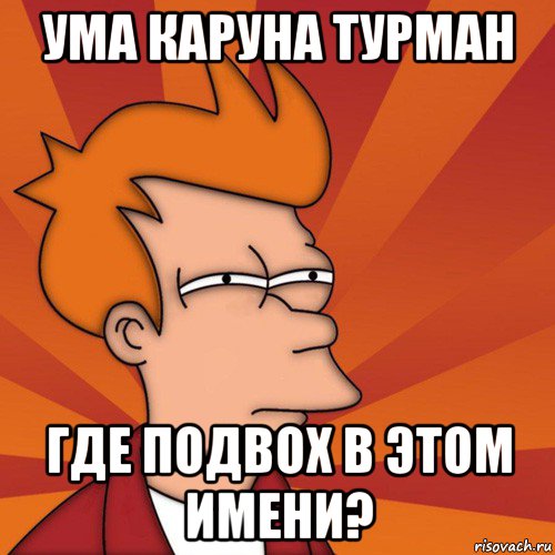 ума каруна турман где подвох в этом имени?, Мем Мне кажется или (Фрай Футурама)