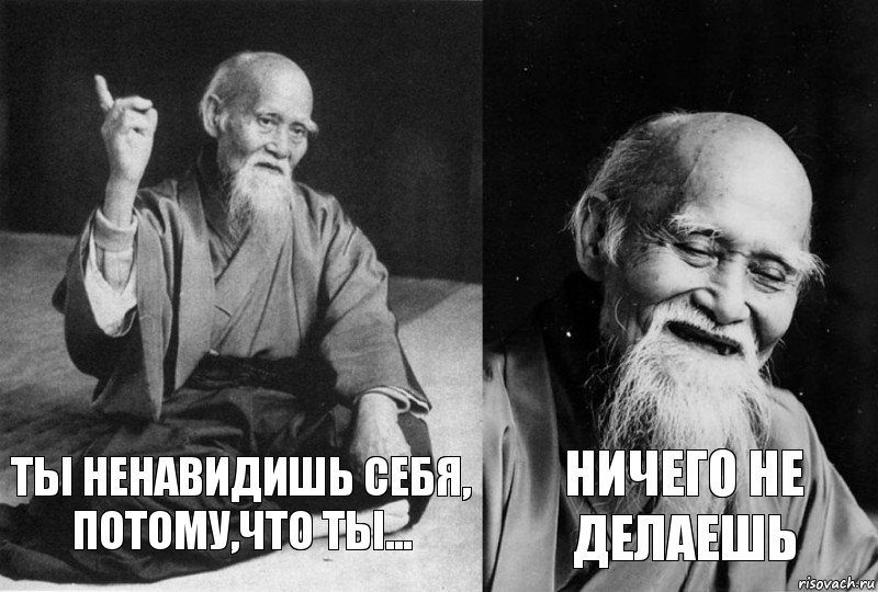 Ты ненавидишь себя, потому,что ты... ничего не делаешь, Комикс Мудрец-монах (2 зоны)