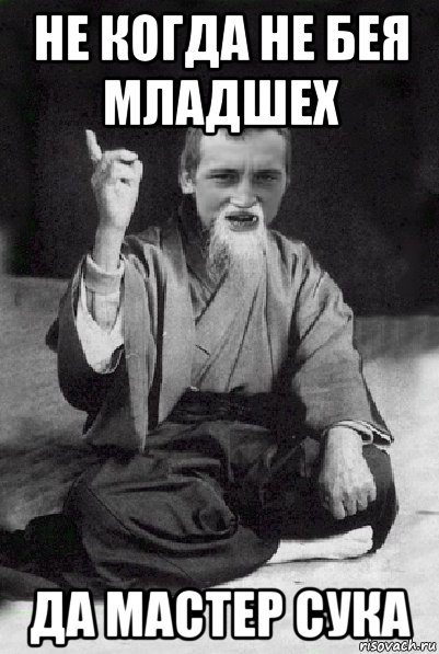 не когда не бея младшех да мастер сука, Мем Мудрий паца