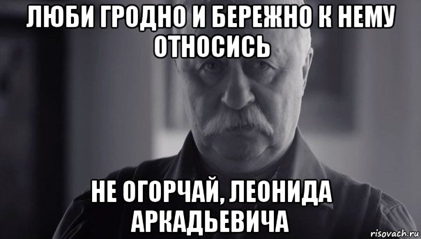 люби гродно и бережно к нему относись не огорчай, леонида аркадьевича, Мем Не огорчай Леонида Аркадьевича