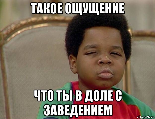 такое ощущение что ты в доле с заведением