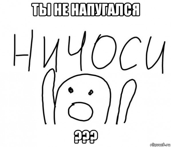 ты не напугался ???, Мем  Ничоси