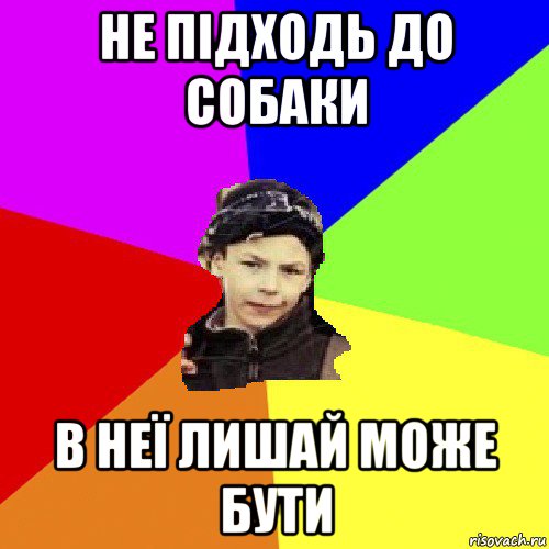 не підходь до собаки в неї лишай може бути, Мем пацан з дворка